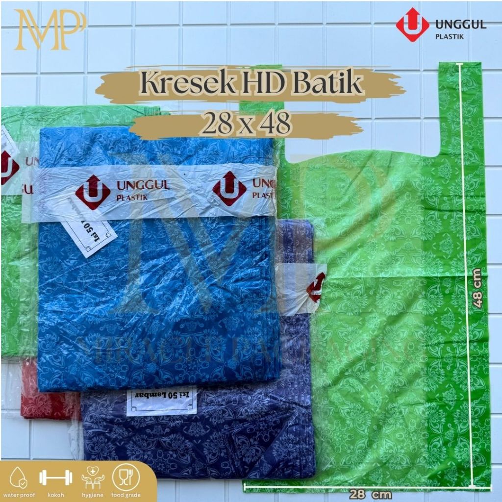Kantong Plastik Batik 28 UNGGUL / Kantong Kresek Batik HD 28x48 isi 50 pcs