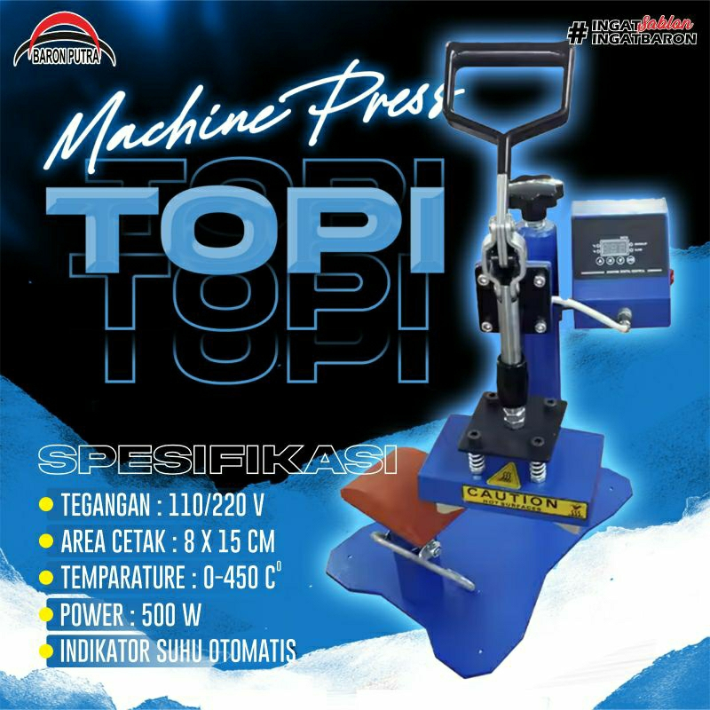 

MESIN PRESS SABLON TOPI 500 WATT