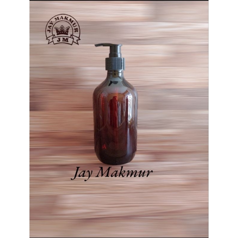 Botol Pump Lotion 500ml Hitam Tutup Pump Hitam | Botol Sabun Cair | Botol Lotion Tebal