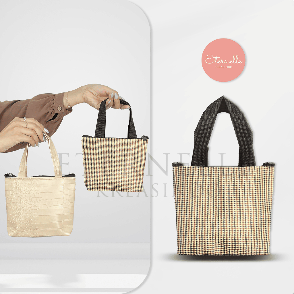 LAPAK ANE - TL86 TAS JINJING MINI DOLBY BATIK DAN KULIT CROCO / TAS MINI SERBAGUNA / TAS JINJING SER