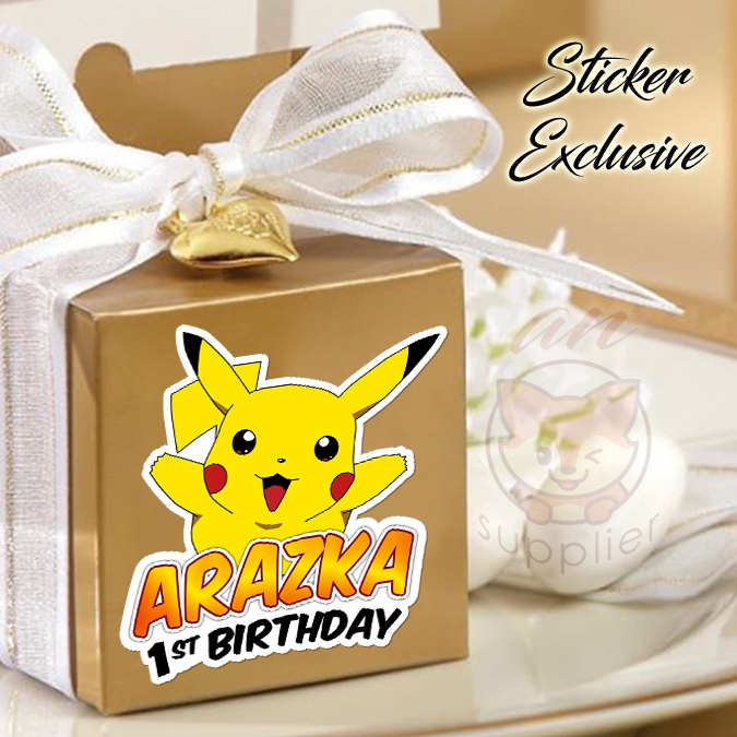 

50 STIKER / STICKER POKEMON 2-1 UTK BAG / BENTO / SOUVENIR ULTAH ULANG TAHUN