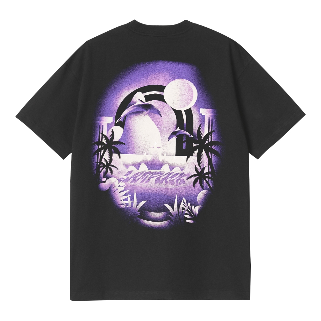 KAWAY Souvenir Lampung Tshirt Kaos Lampung DOLPHIN BLACK