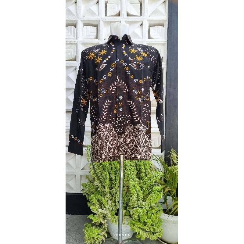 Batik Tulis Madura flovea/ Kemeja Batik pria KF25 008