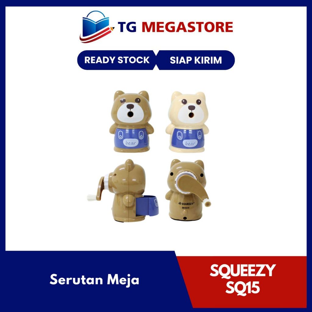 

Squeezy Serutan Meja Unik Bentuk Beruang SM-SQ15
