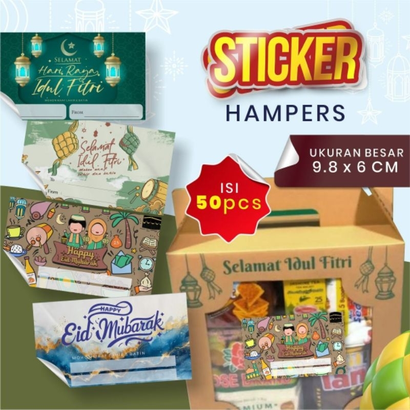 

stiker lebaran/stiker hampers/stiker parsel idul fitri/