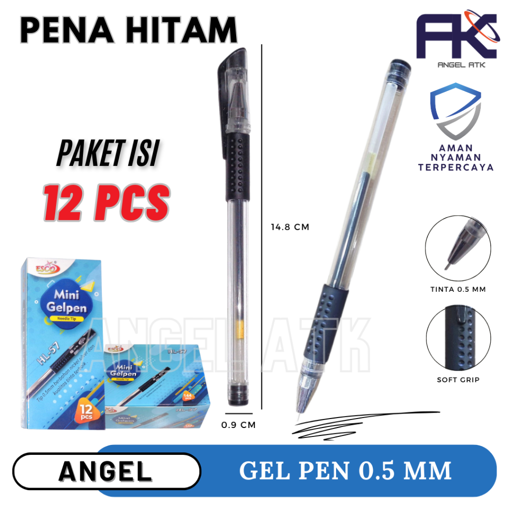 

Best Seller Pena Gel Mini ( HL-57 ) / Isi 12 Pcs / Tulisan Lembut / Mata Jarum 0.5 mm / Untuk Peralatan Sekolah Dan Kantor / COD / Atk Blessing