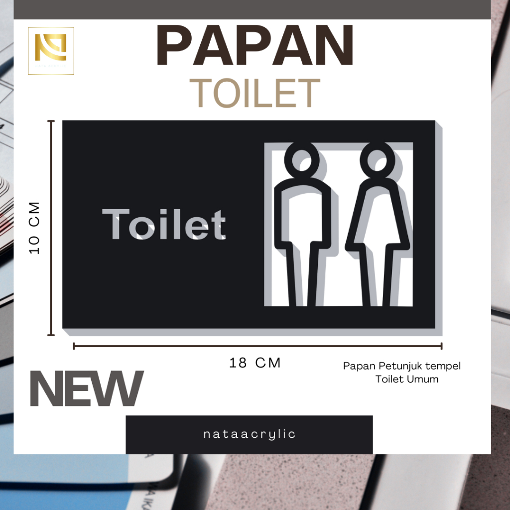Papan Nama Ruang Toilet/Papan Tanda Toilet Akrilik/Sign Toilet