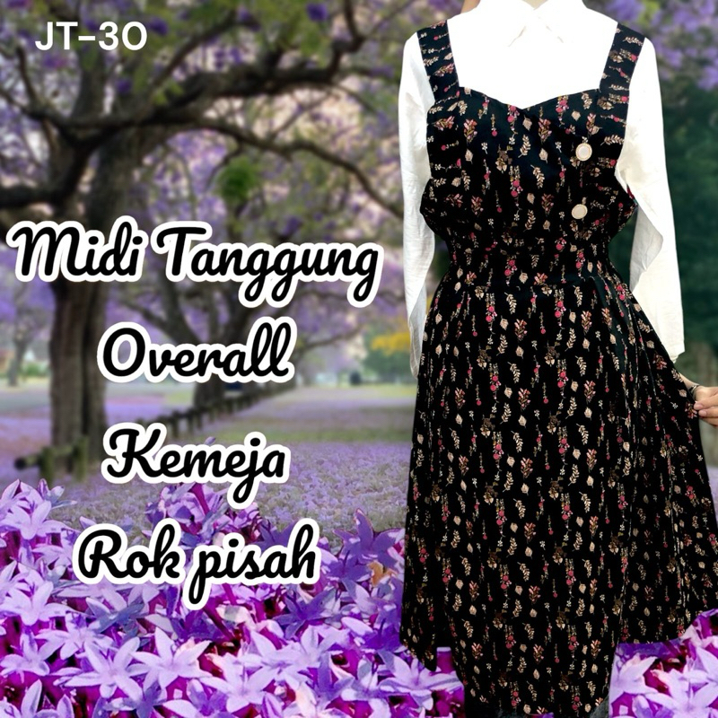 Midi Tanggung Overall / gamis anak tanggung