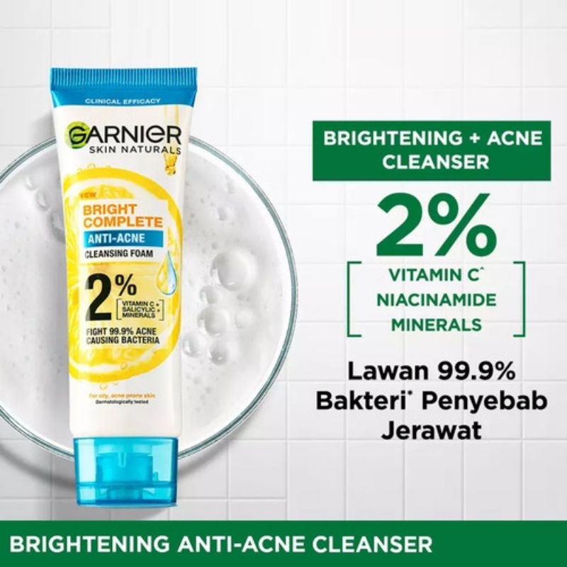 Garnier Bright Complete Anti Acne Facial Wash 100ml