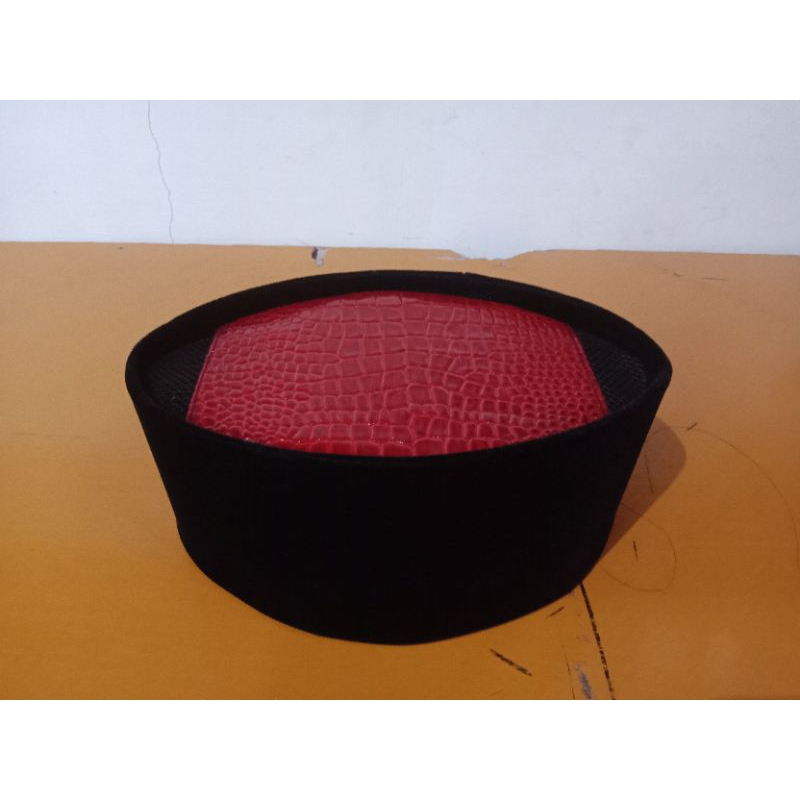PECI SONGKOK KOPIAH AC KULIT WARNA MERAH TINGGI 7,8,9 CM