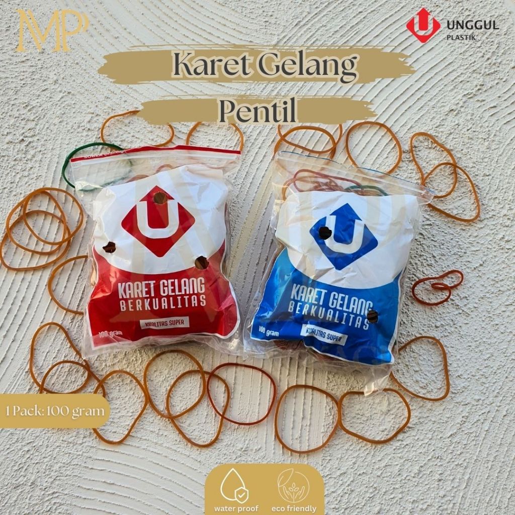 Karet Gelang Pentil UP / Karet Gelang Murah / Karet Pentil / Rubber Band 100 gram