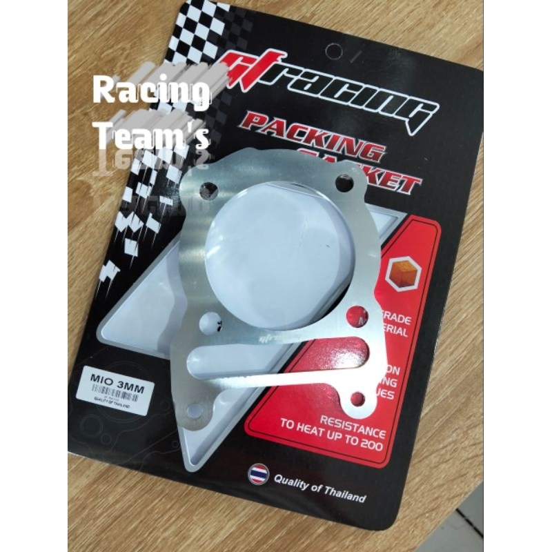 paking struk/stroke aluminium GF racing 1mm/2mm/3mm buat motor mio smile/mio sporty/mio soul karbu/f