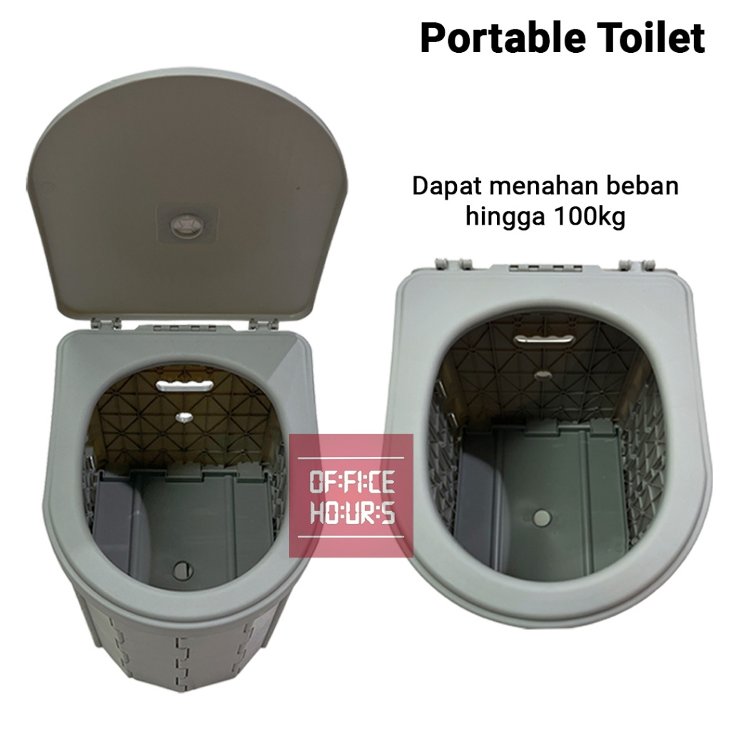 Portable Toilet for Camping Toilet Lipat dengan Tutup