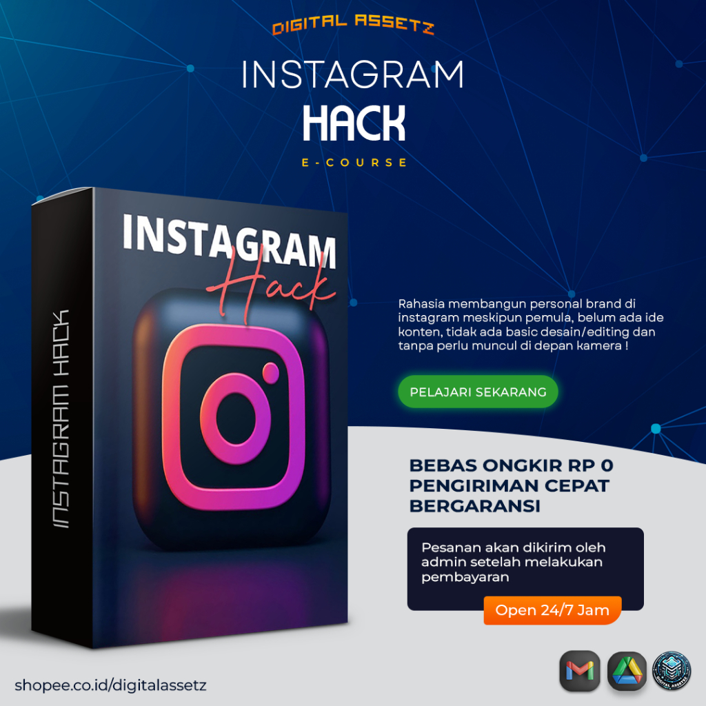[EC238] Complete Video Course Instagram Hack - Rahasia Membangun Sosmed Dengan Personal Branding Kon