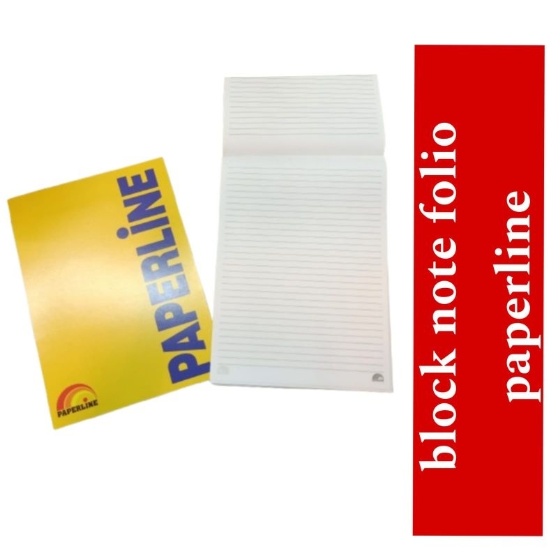 

( 1 pak= 10 pcs) block note paperline A4 garis/ fly over pad/ blocknote/ writing pad memo paperline A4 50 lembar