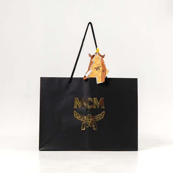 

Tas PAPER BAG MCM BLACK GOLD 100% ORIGINAL