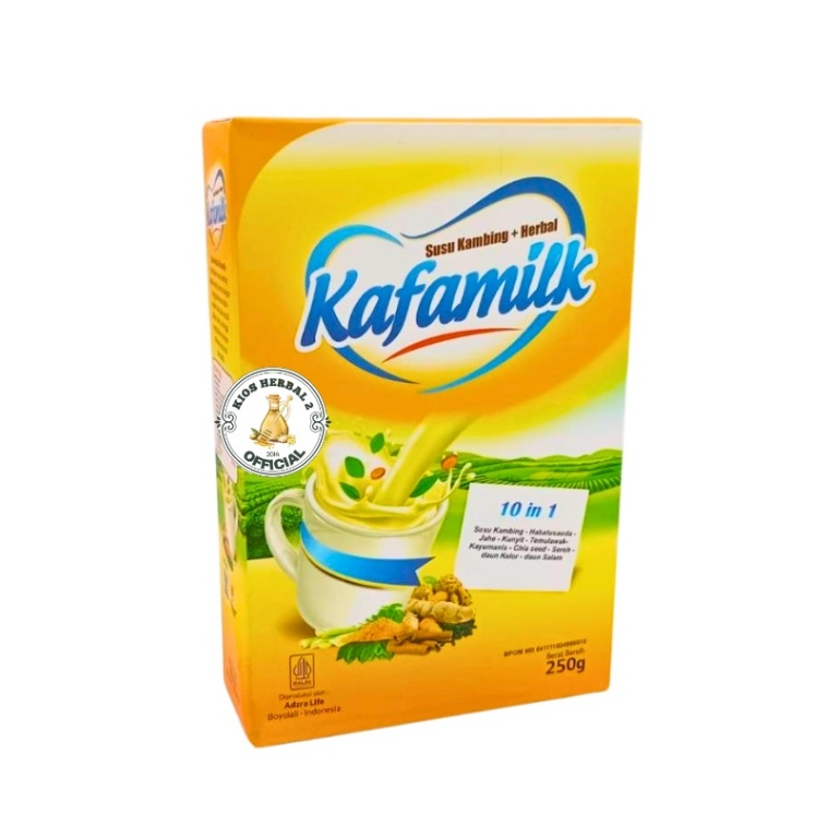 

KAFAMILK Susu Kambing Plus Herbal Rasa Pedas Jahe 1 Box @250g atasi nyeri sendi, gerd/ maag, kolesterol dan asam urat