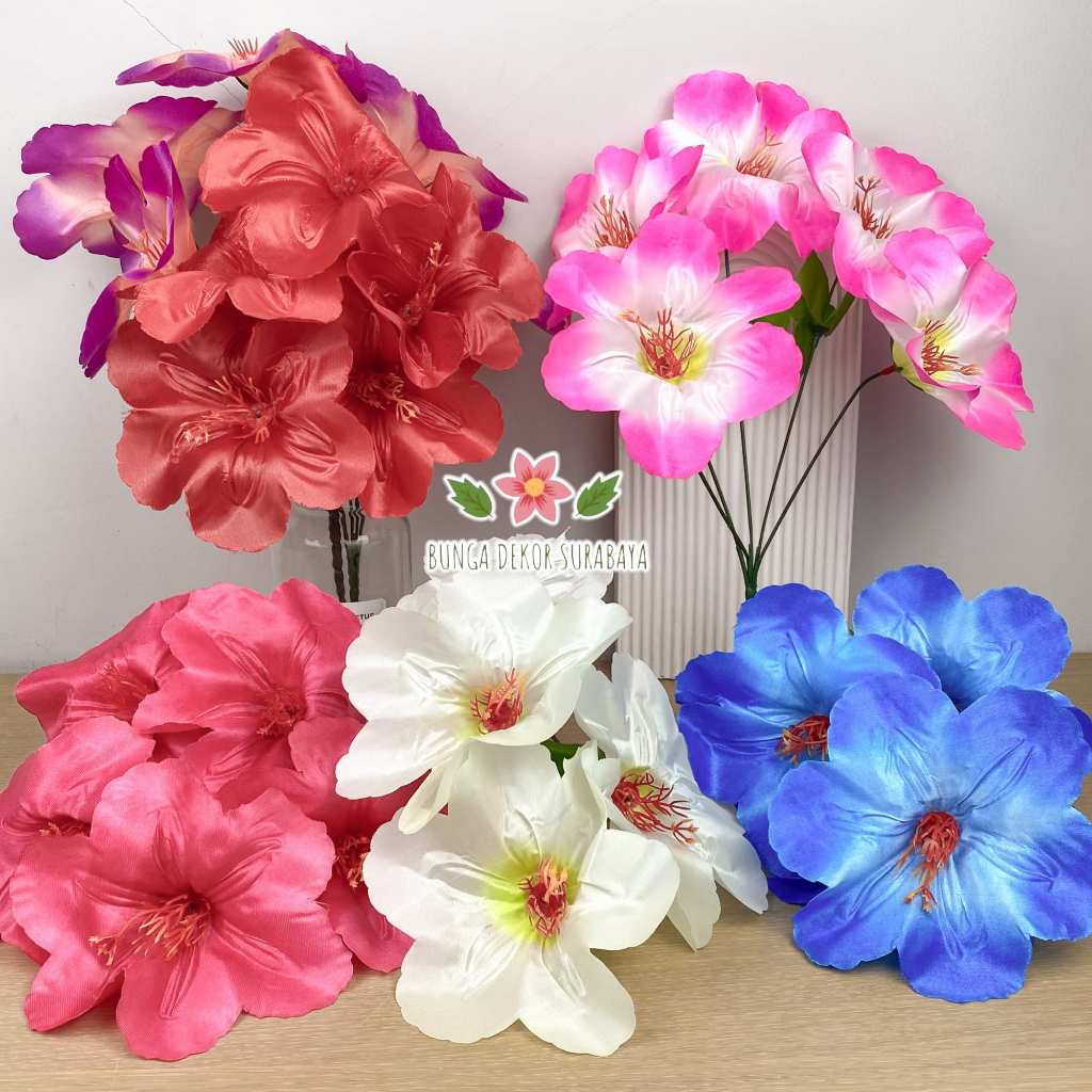 Bunga Sepatu Artificial / Bunga Artificial / Bunga Plastik / Bunga Dekorasi / Dekorasi Pernikahan