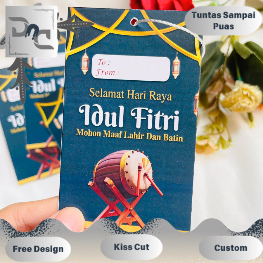 

BISA CUSTOM NAMA/ KALIMAT UCAPAN Hang tag lebaran hang tag idul fitri tag parcel gantungan hampers