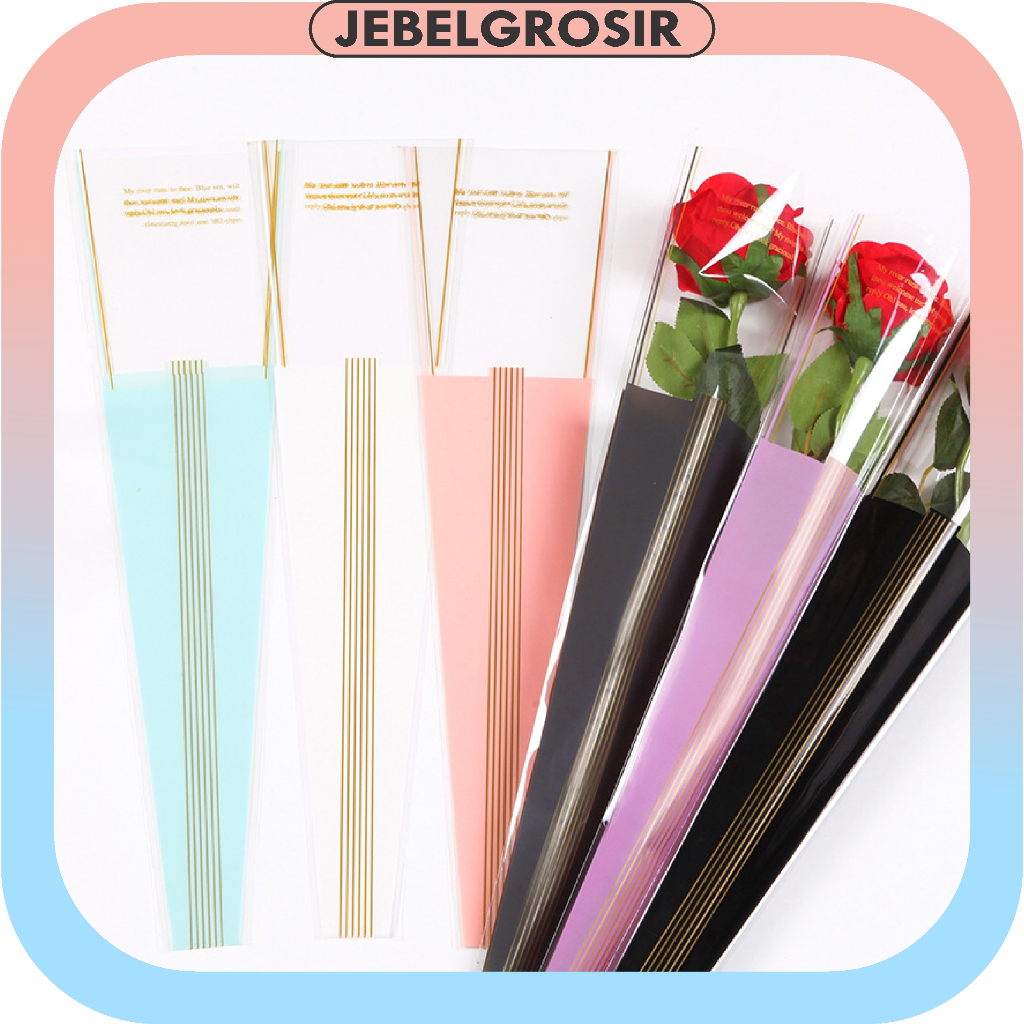 

Plastik Cellophane Tangkai Mawar Buket Single Flower Rose SF12