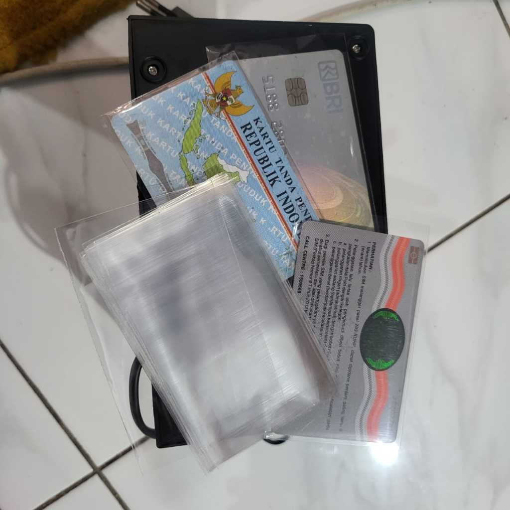 

Plastik kartu nama bening Opp pelindung dan pembungkus idcard ukuran 58x90 mm