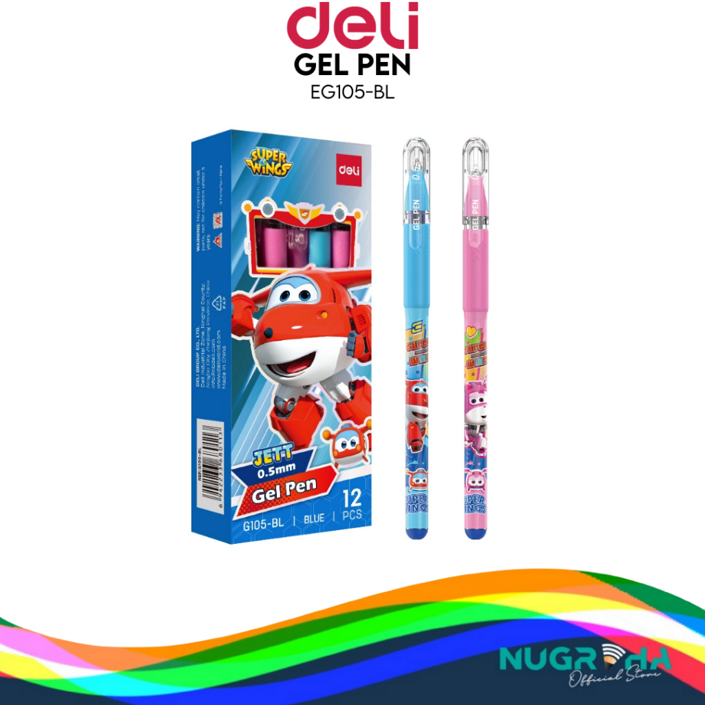 

DELI G105 SUPERWINGS BALLPOINT PEN PENA PULPEN GEL PEN 0.5 MM