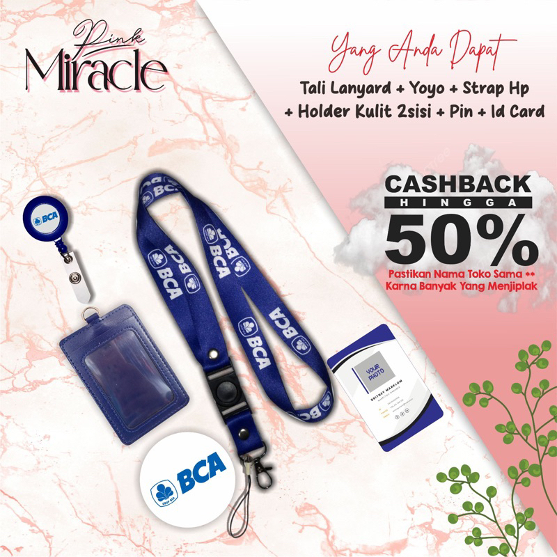 Tali Lanyard BCA / Tali Idcard BCA [Ready stock] Termurah