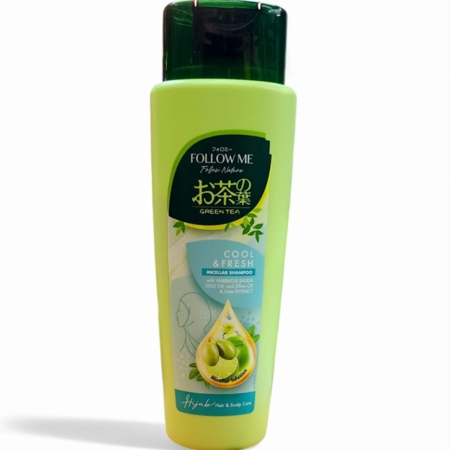 FOLLOW ME HIJAB Green Tea Hair & Scalp Care Shampoo - COOL & FRESH (320ml)