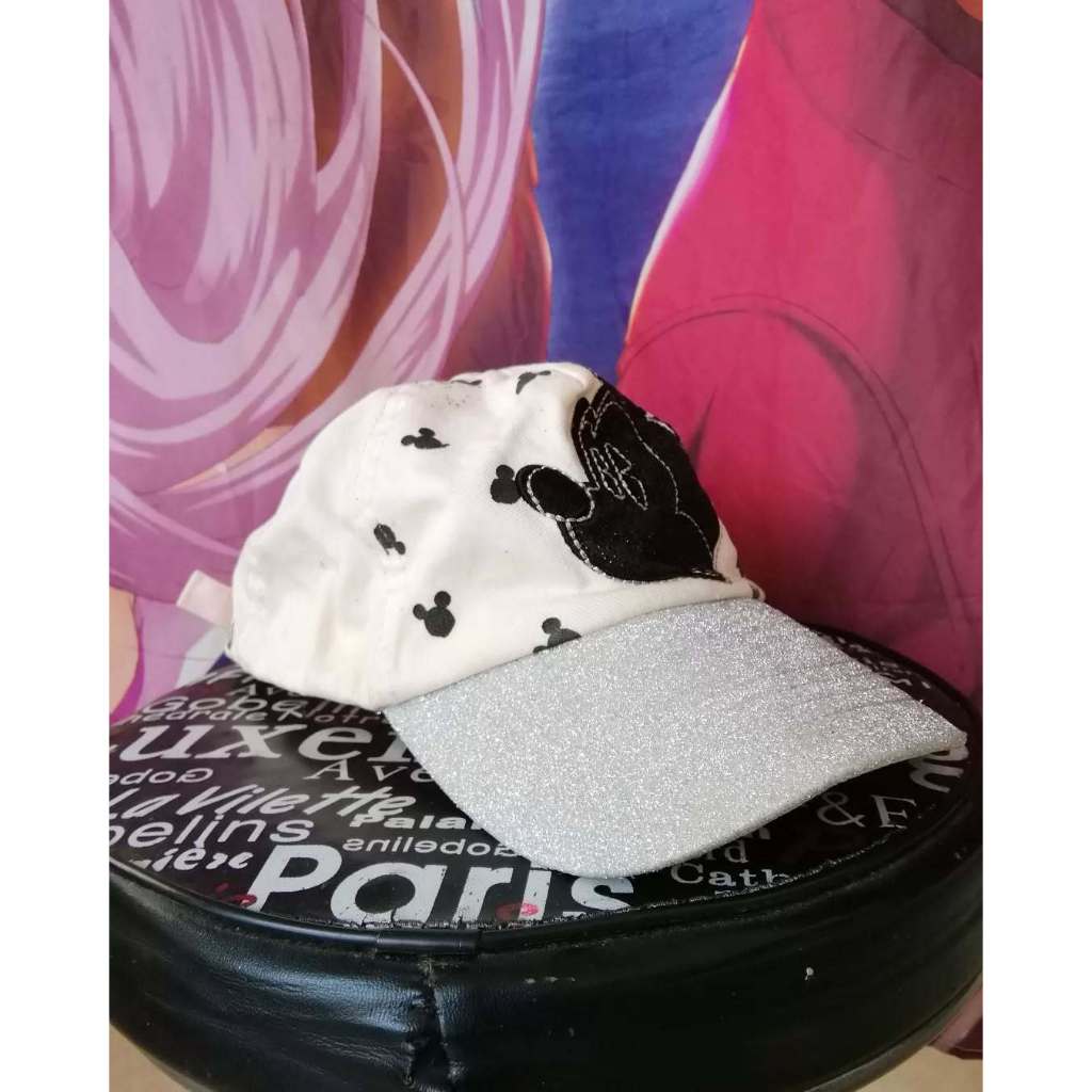 Disney Mickey Mouse Black and White Official Cartoon Cap Topi Original Second Merch Japan Korea Bran
