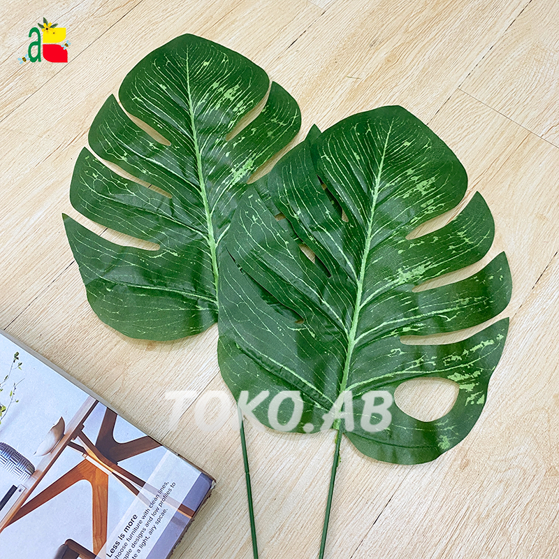 DAUN HIAS PLASTIK MONSTERA BESAR 60CM B8190 DAUN ARTIFICIAL DEKORASI WEDDING BUKET BOUQUET HANTARAN