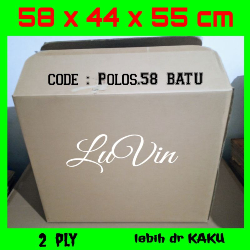 

Kardus Box Polos.58 BATU uk.58x44x55 cm u packing jumbo dan pindahan rumah