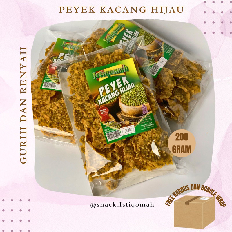 

Peyek Kacang Hijau Istiqomah 200 Gr