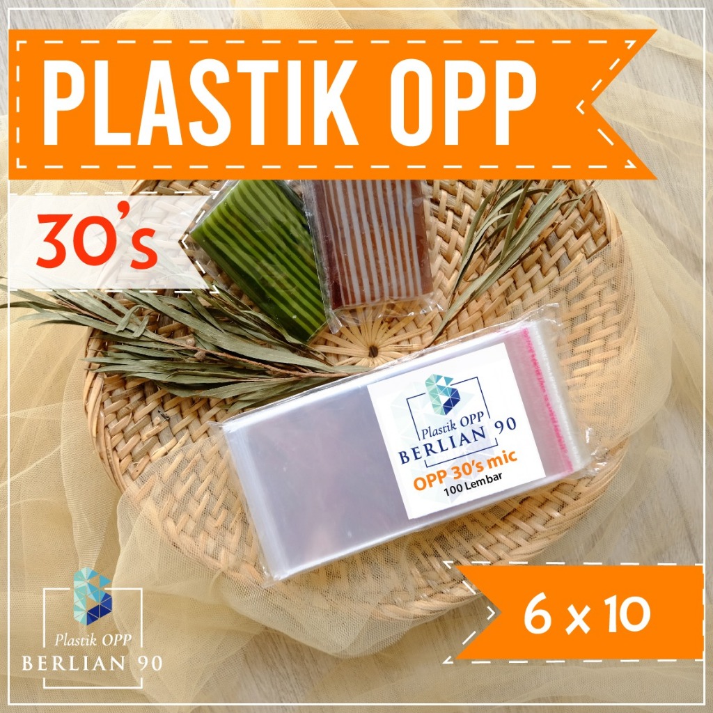 Plastik opp 30's mic plastik opp lem plastik opp lem tebal 10x10 plastik kue basah isi 100