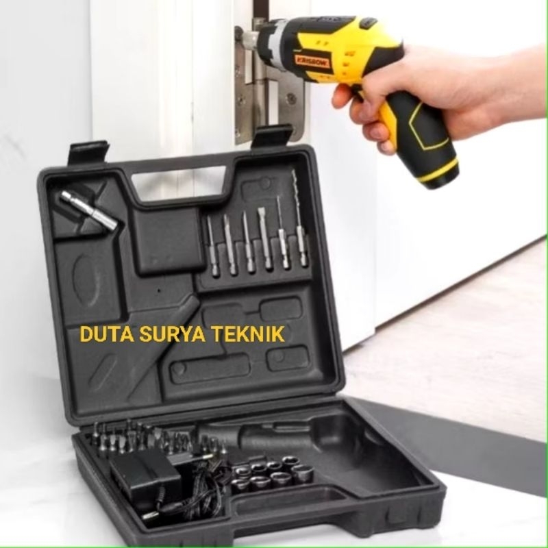 Krisbow Bor Obeng Baterai Cordless Screwdriver 3,6V || Cordless Screwdriver Krisbow || Obeng Baterai