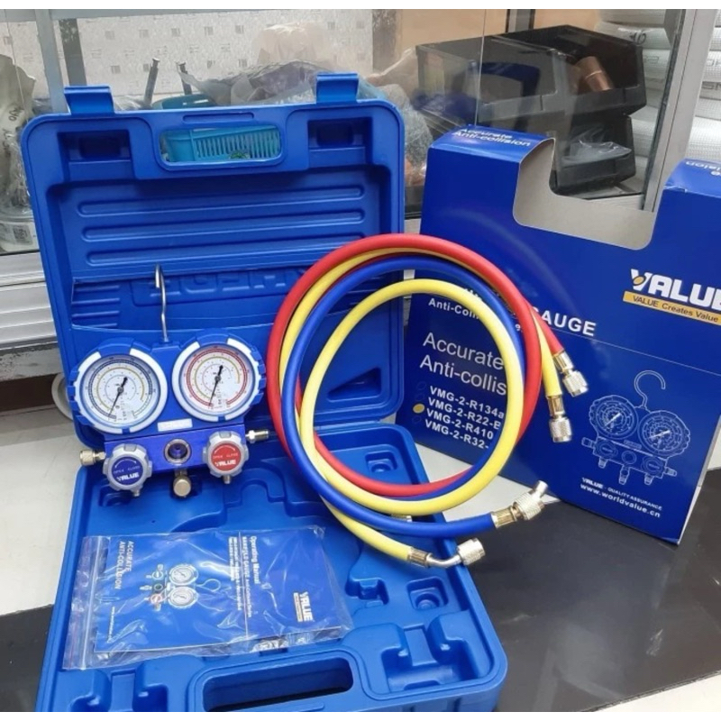 MANIFOLD SET VALUE R410 | ANALYZER AC VALUE VMG-2-R410A-B | MANIFOLD AC R410