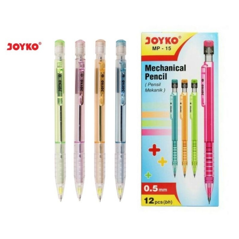 Pensil mekanik joyko pensil mekanik joyko mp-15 satuan pensil 2b pensil isi pensil mechanical pensil