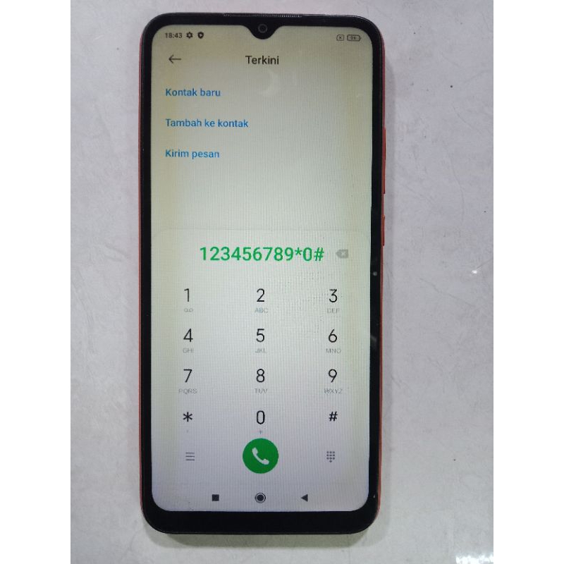 LCD+FRAME REDMI 9C ori CABUTAN MINUS