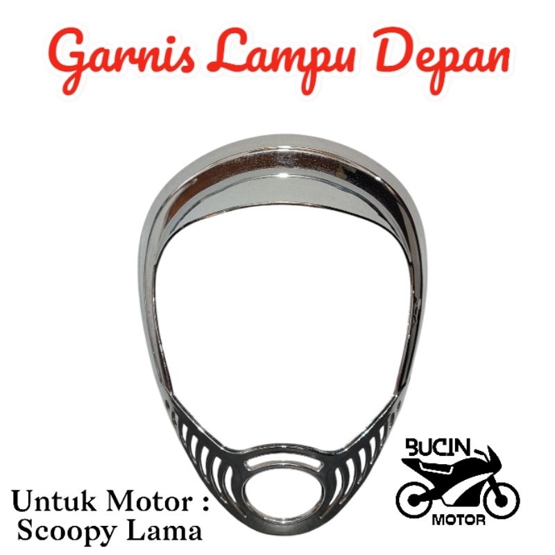 Garnis Topi Lampu Depan Scoopy Karbu