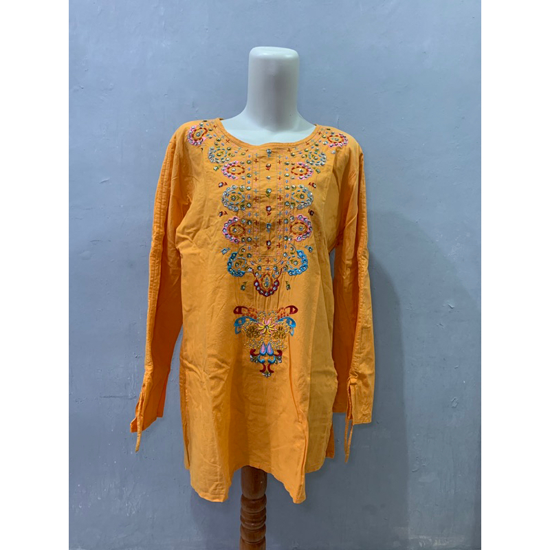 tunik blouse wanita kuning [preloved]
