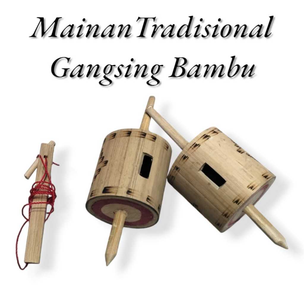 Mainan Anak Tradisional Gangsing Bambu / Mainan Jadul Gangsing