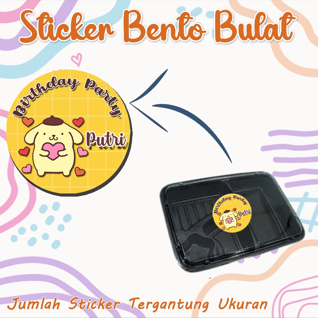 

Sticker Bento Snack Ulang tahun ( Isi 50 PCS ) jualan,Sticker olshop, Stiker bulat Sticker makanan, Sticker custom, FREE DESIGN
