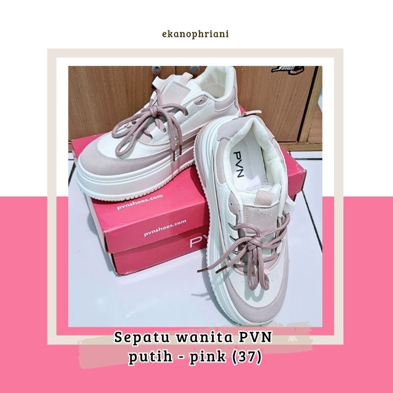 Sepatu Wanita PVN putih - pink (37)