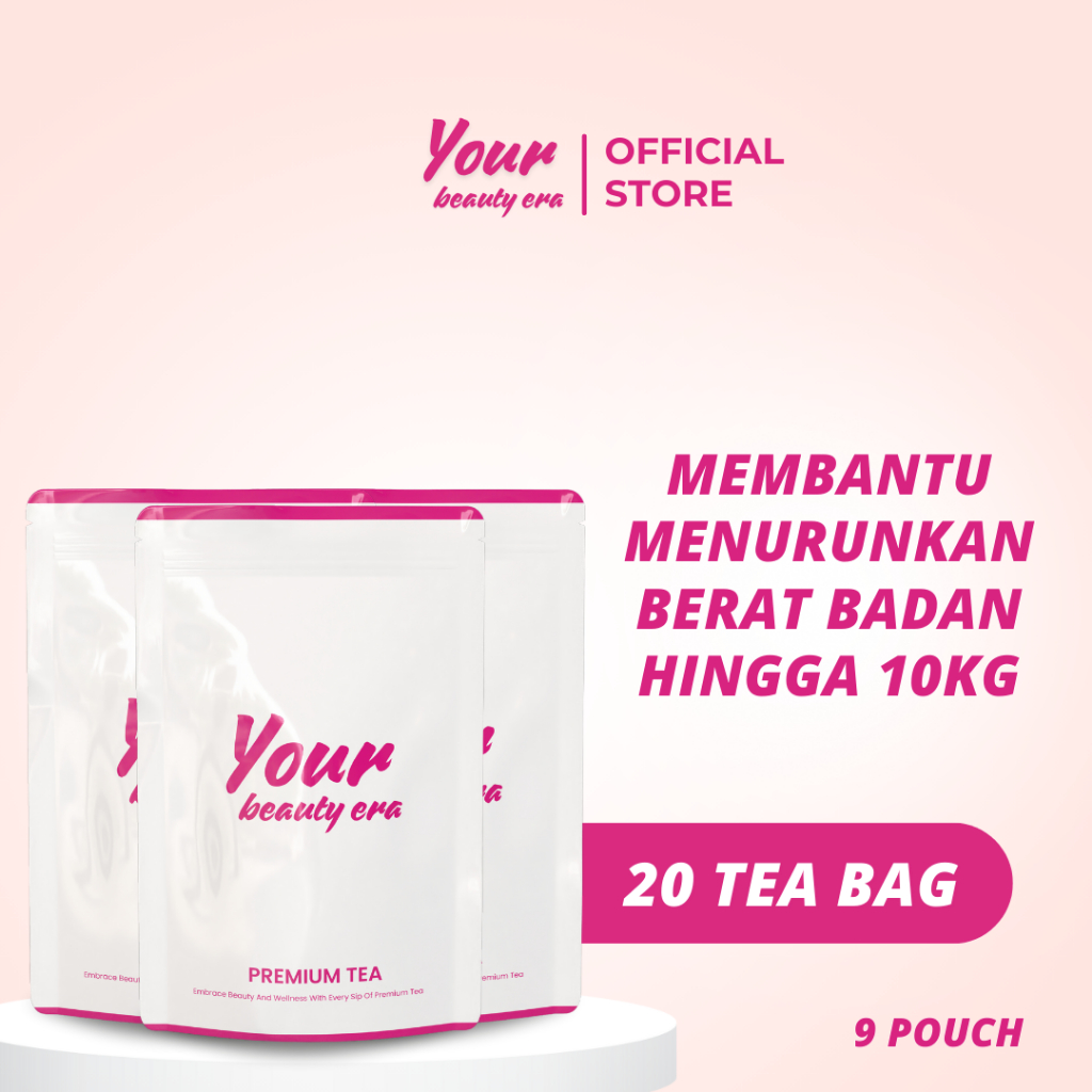 

Your Beauty Era - Bundle 9 Pouch Isi 20 Tea Bag | Teh Pelangsing Herbal | Teh hijau | Teh detox Teh Diet Pelangsing Badan Herbal dan Peluntur Lemak Terampuh Detox Herbal