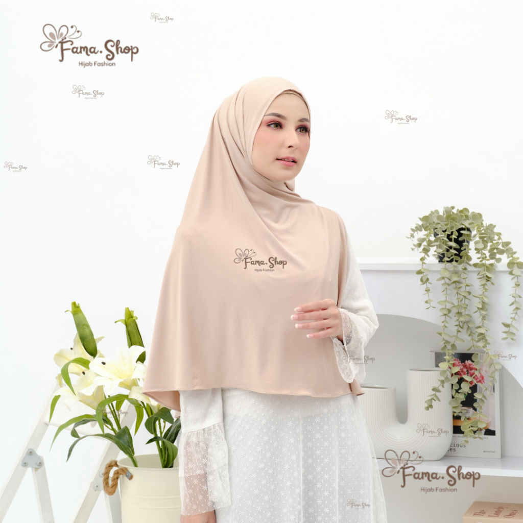 Hijab Segitiga Instan Jumbo L I Hijab Casual Jersey Premium