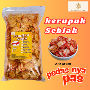 

Kerupuk seblak kering rasa pedas 500 gram CEMILAN NURU