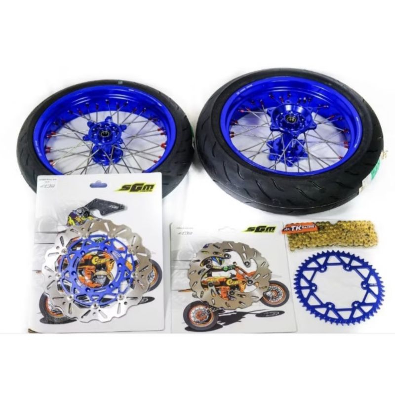Velg Set Supermoto + Piringan Cakram SGM Racing - KTM HUSQVARNA GASGAS YZ