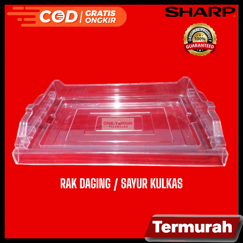 RAK DAGING/RAK IKAN/RAK BAWAH FREEZER/ MEAT TRAY KULKAS SHARP SJ-235 SJ-236 SJ-237 2 PINTU 100% ORIG