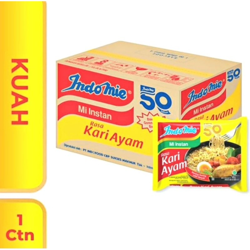 

Indomie Kari Ayam 1 Dus Isi 40 Pcs