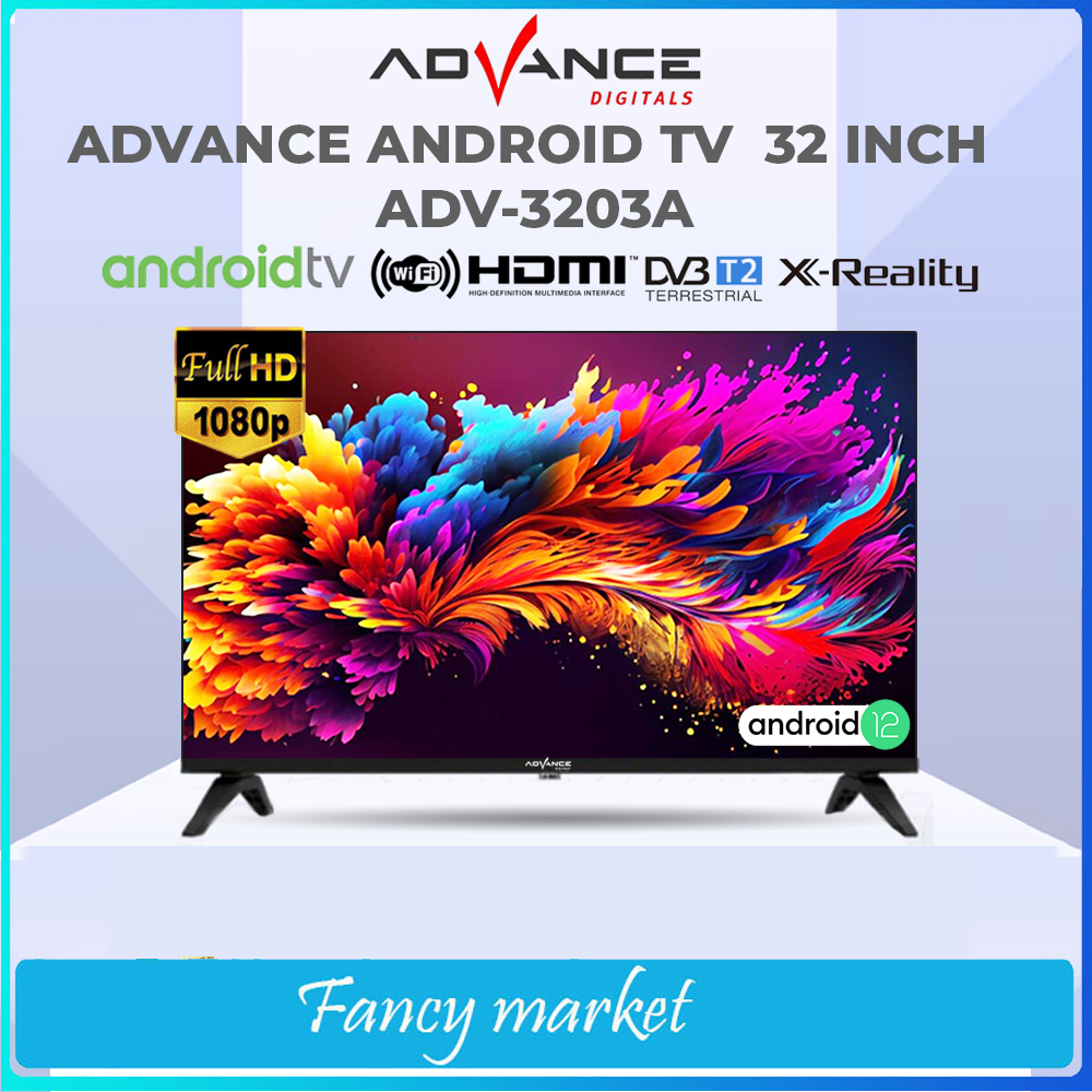 NEW ANDROID TV ADVANCE ADV-3203A 32 INCH - FULL HD TV DIGITAL TV FRAMELESS - PANEL DARI LG