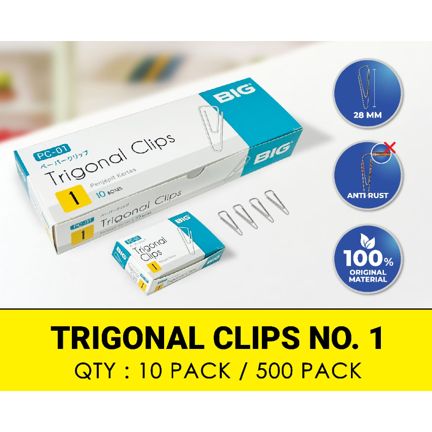 

BIG - Paper Clip / Klip Penjepit Kertas Trigonal No 1 PC-1